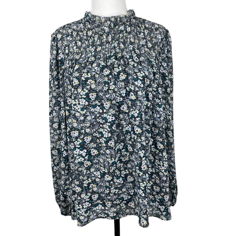 Banana Republic Womens Floral Top Blouse Size M